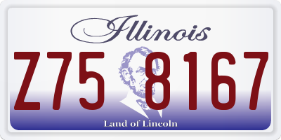 IL license plate Z758167