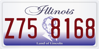 IL license plate Z758168