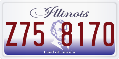 IL license plate Z758170