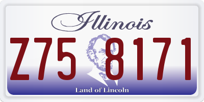 IL license plate Z758171
