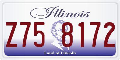 IL license plate Z758172