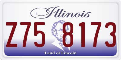 IL license plate Z758173