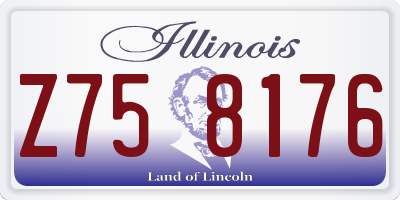 IL license plate Z758176