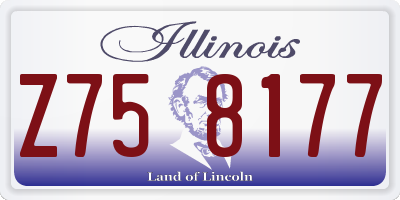 IL license plate Z758177