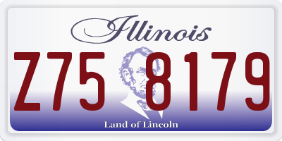 IL license plate Z758179