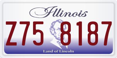 IL license plate Z758187