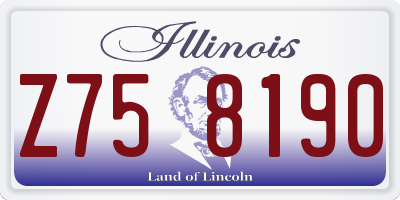 IL license plate Z758190