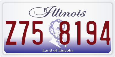 IL license plate Z758194