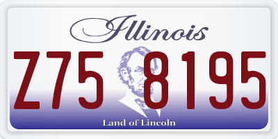 IL license plate Z758195