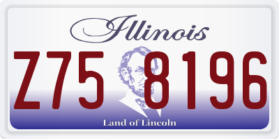 IL license plate Z758196
