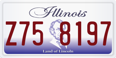 IL license plate Z758197