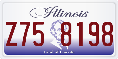 IL license plate Z758198