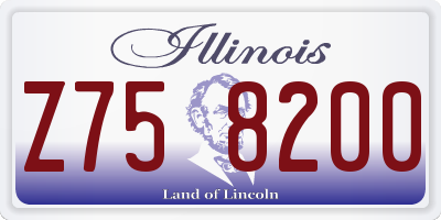 IL license plate Z758200