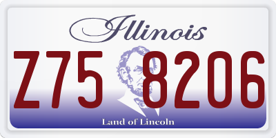 IL license plate Z758206