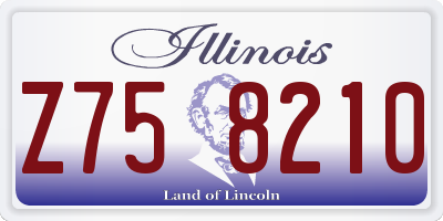 IL license plate Z758210