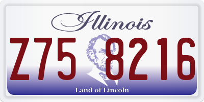 IL license plate Z758216