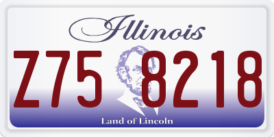 IL license plate Z758218