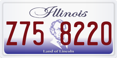 IL license plate Z758220