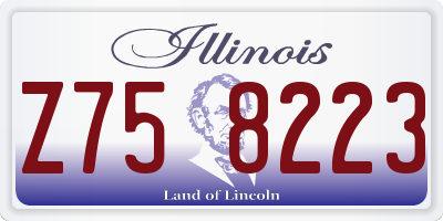 IL license plate Z758223