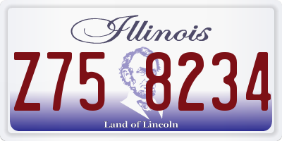 IL license plate Z758234