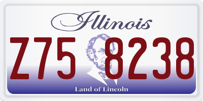 IL license plate Z758238