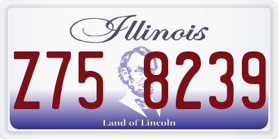 IL license plate Z758239