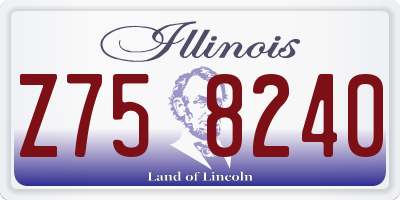 IL license plate Z758240