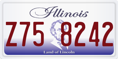 IL license plate Z758242
