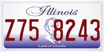 IL license plate Z758243