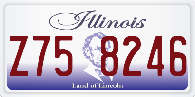 IL license plate Z758246