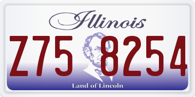 IL license plate Z758254