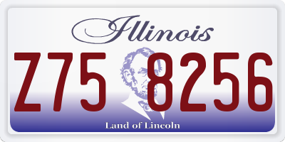 IL license plate Z758256