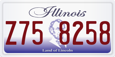 IL license plate Z758258