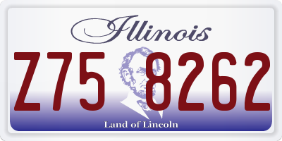 IL license plate Z758262