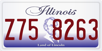 IL license plate Z758263