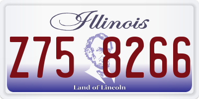 IL license plate Z758266
