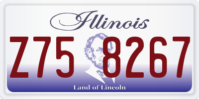 IL license plate Z758267