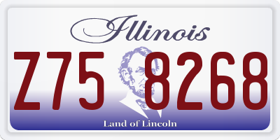 IL license plate Z758268