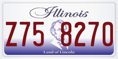 IL license plate Z758270