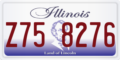 IL license plate Z758276