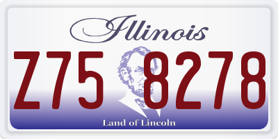 IL license plate Z758278
