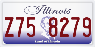 IL license plate Z758279