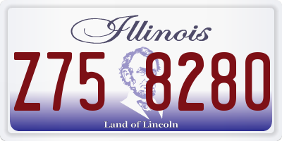 IL license plate Z758280