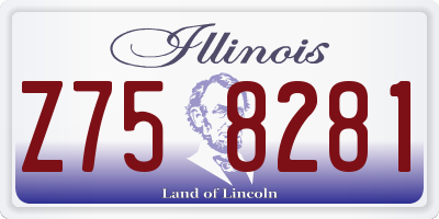 IL license plate Z758281