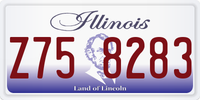 IL license plate Z758283