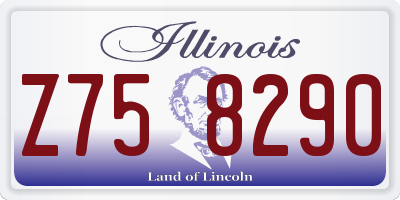 IL license plate Z758290