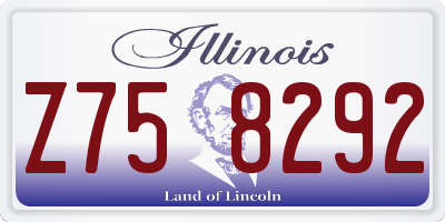 IL license plate Z758292