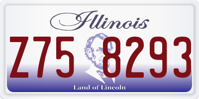 IL license plate Z758293