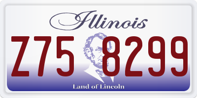 IL license plate Z758299