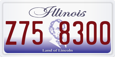 IL license plate Z758300